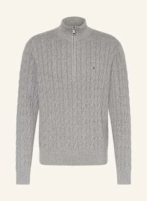 Tommy Hilfiger Sweter Typu Troyer grau