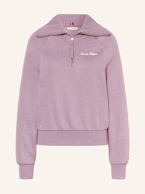 Tommy Hilfiger Sweter Typu Troyer lila