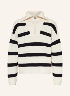 Tommy Hilfiger Sweter Typu Troyer weiss