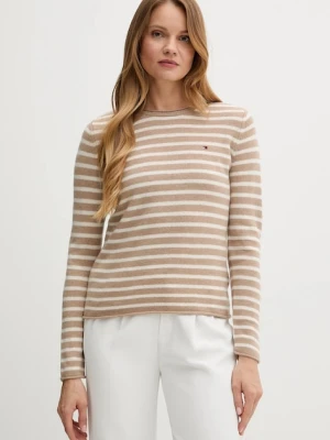 Tommy Hilfiger sweter wełniany damskie kolor granatowy lekkie WW0WW40264
