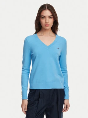 Tommy Hilfiger Sweter WW0WW40098 Niebieski Regular Fit