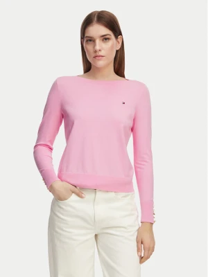 Tommy Hilfiger Sweter WW0WW40099 Różowy jasny Regular Fit