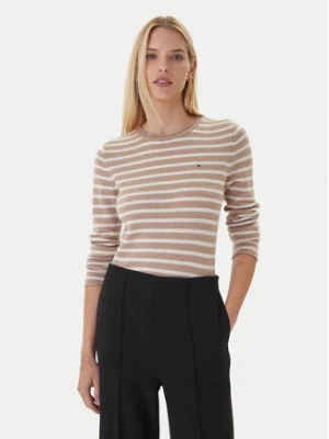 Tommy Hilfiger Sweter WW0WW40264 Beżowy Regular Fit