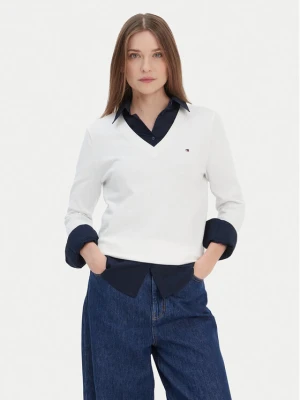 Tommy Hilfiger Sweter WW0WW42049 Biały Regular Fit
