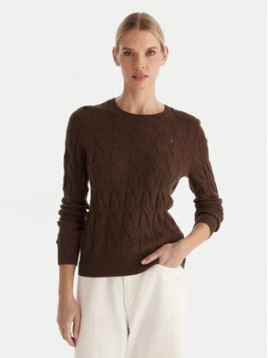 Tommy Hilfiger Sweter WW0WW43586 Brązowy Regular Fit