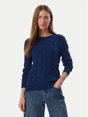 Tommy Hilfiger Sweter WW0WW43586 Granatowy Regular Fit