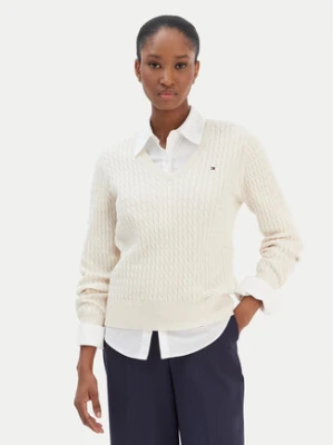 Tommy Hilfiger Sweter WW0WW44987 Beżowy Regular Fit