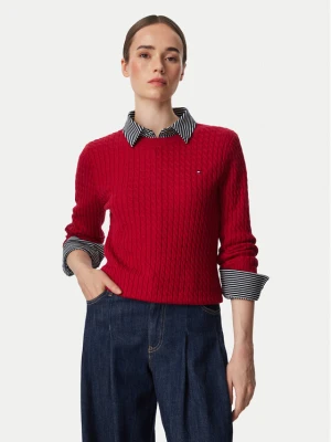 Tommy Hilfiger Sweter WW0WW44993 Czerwony Regular Fit