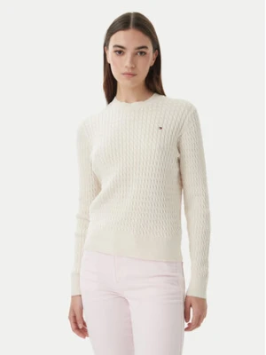 Zdjęcie produktu Tommy Hilfiger Sweter WW0WW44993 Écru Regular Fit Kremowy