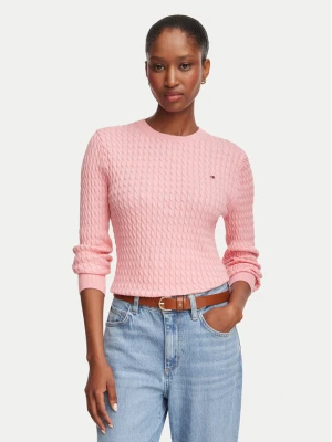 Tommy Hilfiger Sweter WW0WW44993 Różowy jasny Regular Fit