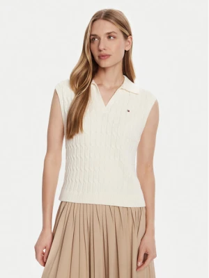 Tommy Hilfiger Sweter WW0WW45655 Écru Regular Fit Kremowy