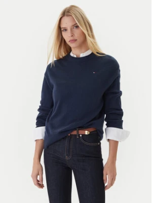 Tommy Hilfiger Sweter WW0WW46438 Granatowy Regular Fit