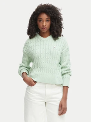 Tommy Hilfiger Sweter WW0WW48433 Zielony jasny Regular Fit