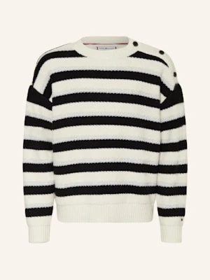 Tommy Hilfiger Sweter Z Błyszczącą Przędzą weiss