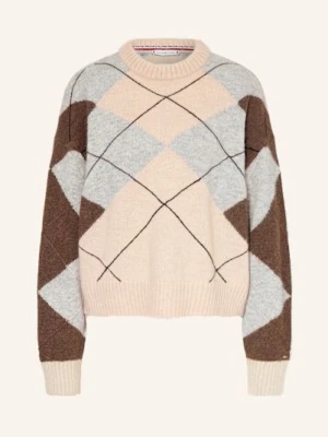 Tommy Hilfiger Sweter Z Dodatkiem Alpaki braun