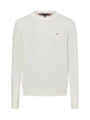 Tommy Hilfiger Sweter z dodatkiem kaszmiru Mężczyźni Bawełna beżowy jednolity,