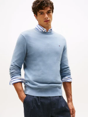 Zdjęcie produktu Tommy Hilfiger Sweter z dodatkiem kaszmiru Mężczyźni Bawełna niebieski