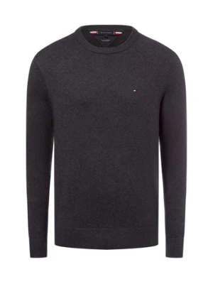 Tommy Hilfiger Sweter z dodatkiem kaszmiru Mężczyźni Bawełna szary jednolity,