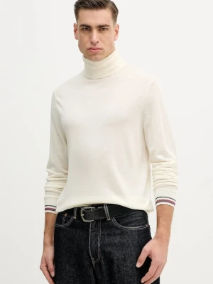 Tommy Hilfiger sweter z dodatkiem wełny beżowy