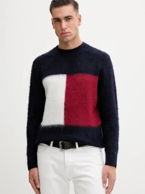 Tommy Hilfiger sweter z dodatkiem wełny męski kolor granatowy MW0MW41322