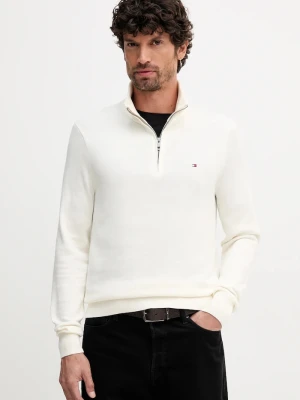 Tommy Hilfiger sweter z domieszką kaszmiru beżowy