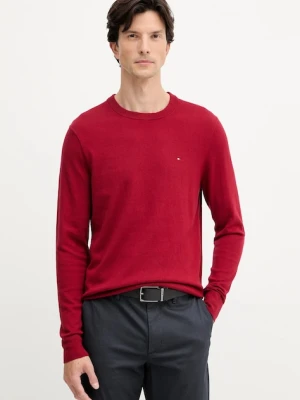 Tommy Hilfiger sweter z domieszką kaszmiru kolor bordowy lekki MW0MW28046