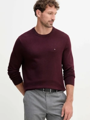 Tommy Hilfiger sweter z domieszką kaszmiru kolor bordowy lekki MW0MW28046