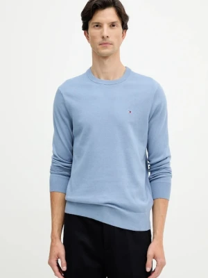 Tommy Hilfiger sweter z domieszką kaszmiru kolor niebieski lekki MW0MW28046