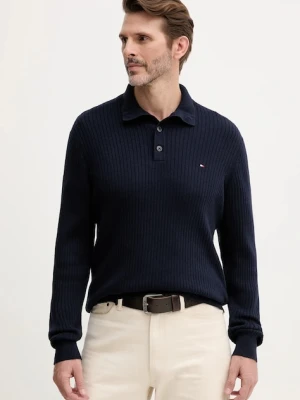 Tommy Hilfiger sweter z domieszką kaszmiru męski kolor granatowy MW0MW40447