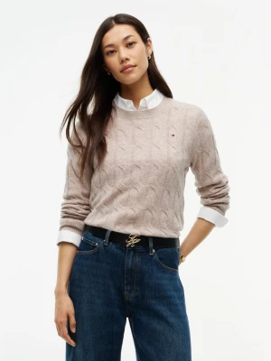 Tommy Hilfiger Sweter z dzianiny Kobiety Wełna brązowy