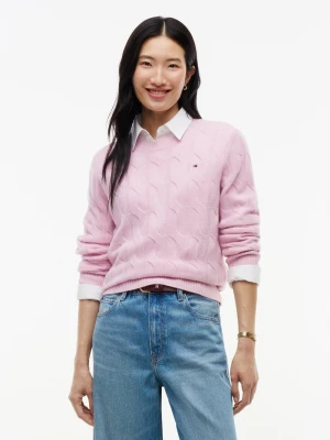 Tommy Hilfiger Sweter z dzianiny Kobiety Wełna różowy