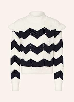 Tommy Hilfiger Sweter Z Wolantami weiss