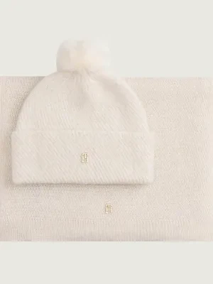 Tommy Hilfiger Szal + czapka | z dodatkiem wełny