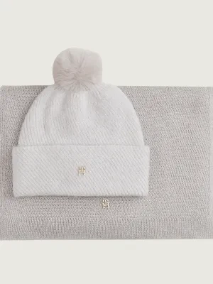 Tommy Hilfiger Szal + czapka | z dodatkiem wełny