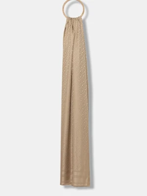 Tommy Hilfiger szal damski kolor beżowy wzorzysty AW0AW17789