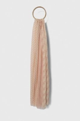 Tommy Hilfiger szal damski kolor różowy wzorzysty AW0AW15787