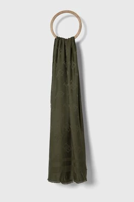 Tommy Hilfiger szal damski kolor zielony gładki AW0AW16370