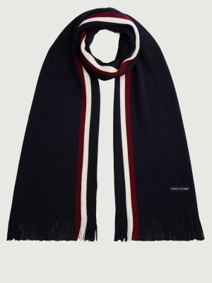 Tommy Hilfiger Szal Modern Heritage | z dodatkiem wełny granatowy