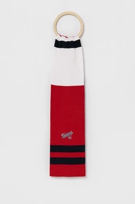 Tommy Hilfiger szalik bawełniany dziecięcy kolor czerwony wzorzysty