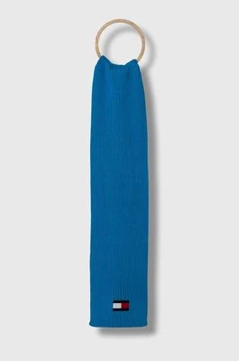 Tommy Hilfiger szalik dziecięcy kolor niebieski z aplikacją