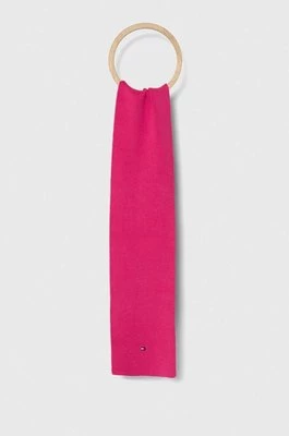 Tommy Hilfiger szalik dziecięcy kolor różowy gładki