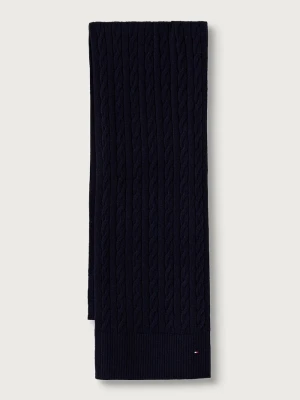 Tommy Hilfiger szalik męski z wełną granatowy