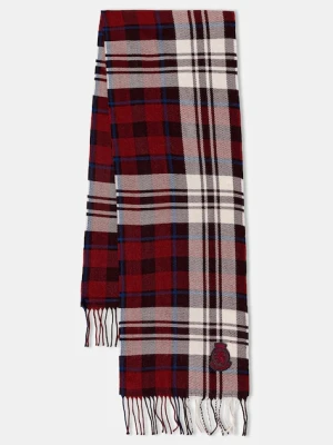 Tommy Hilfiger szalik wełniany męski kolor bordowy wzorzysty AM0AM13599