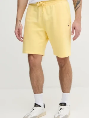 Tommy Hilfiger szorty bawełniane kolor żółty MW0MW37240