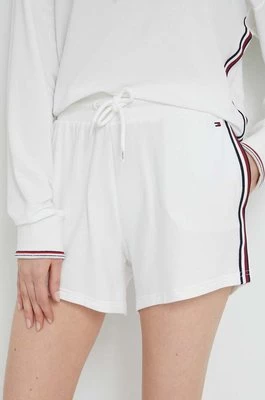 Tommy Hilfiger szorty damskie kolor biały z aplikacją high waist