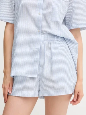 Zdjęcie produktu Tommy Hilfiger szorty damskie kolor niebieski wzorzyste medium waist UW0UW05867