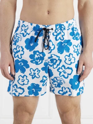 Tommy Hilfiger Szorty kąpielowe MEDIUM DRAWSTRING PRINT | Regular Fit niebieski