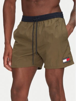 Tommy Hilfiger Szorty kąpielowe UM0UM03455 Khaki Regular Fit