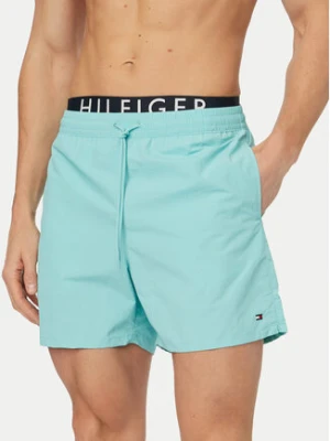 Tommy Hilfiger Szorty kąpielowe UM0UM03749 Turkusowy Regular Fit