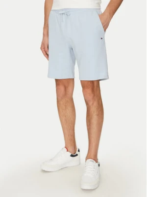 Tommy Hilfiger Szorty materiałowe Essential Terry Sweatshort MW0MW37240 Błękitny Regular Fit